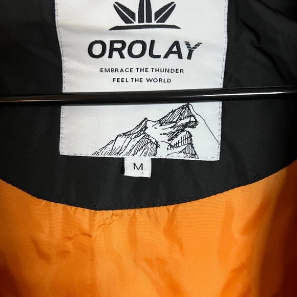Orolay Down Filled Jacket with orange lining Women's Size M (8-10) - Picture 5 of 11